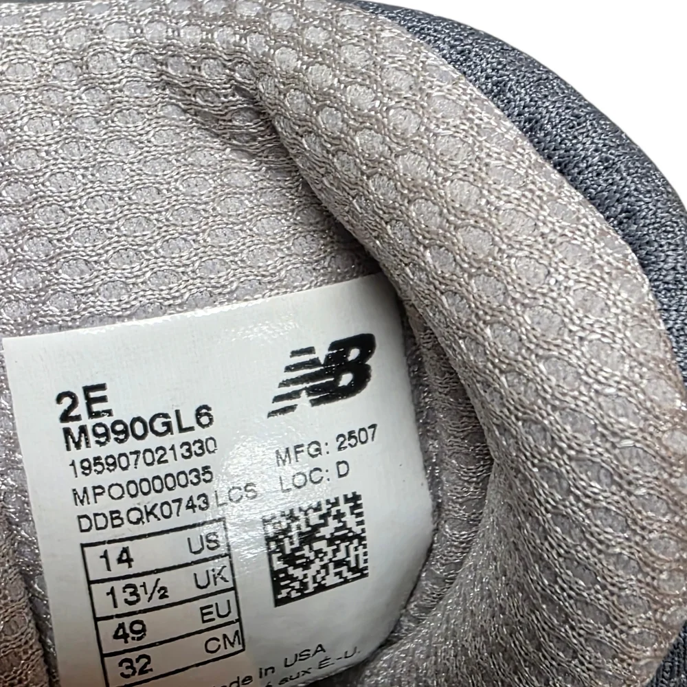 NEW BALANCE 990 V6 RUNNING SHOES 14 2E‎ (WIDE)